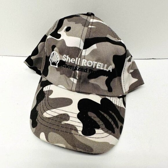 Shell Rotella Cap Trucker Cap Baseball Cap, Grey Camouflage‎ - Picture 1 of 4